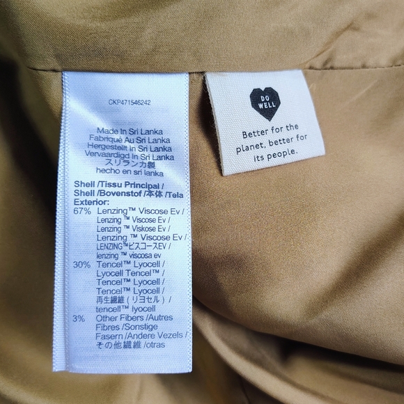 NWT Madewell The Larsen Blazer in drape-wave Toffee 1 button Closure L. - Picture 8 of 16